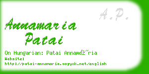 annamaria patai business card